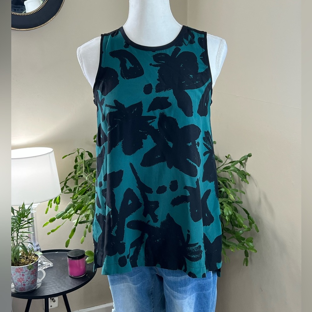 Madewell, size XS, green and black tank top